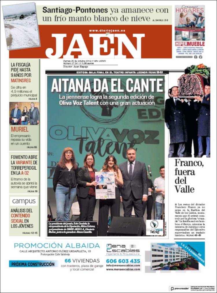 Portada de Diario Jaén (España)