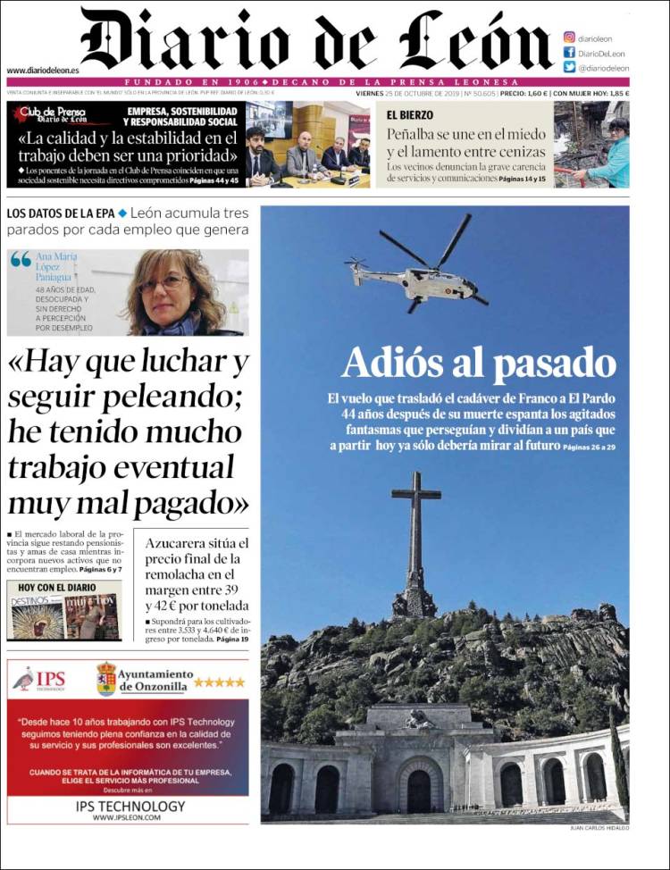 Portada de Diario de León (España)