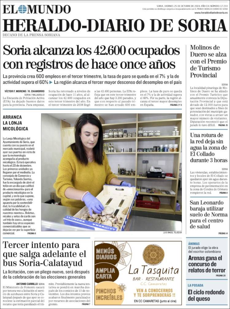 Portada de Diario de Soria (España)