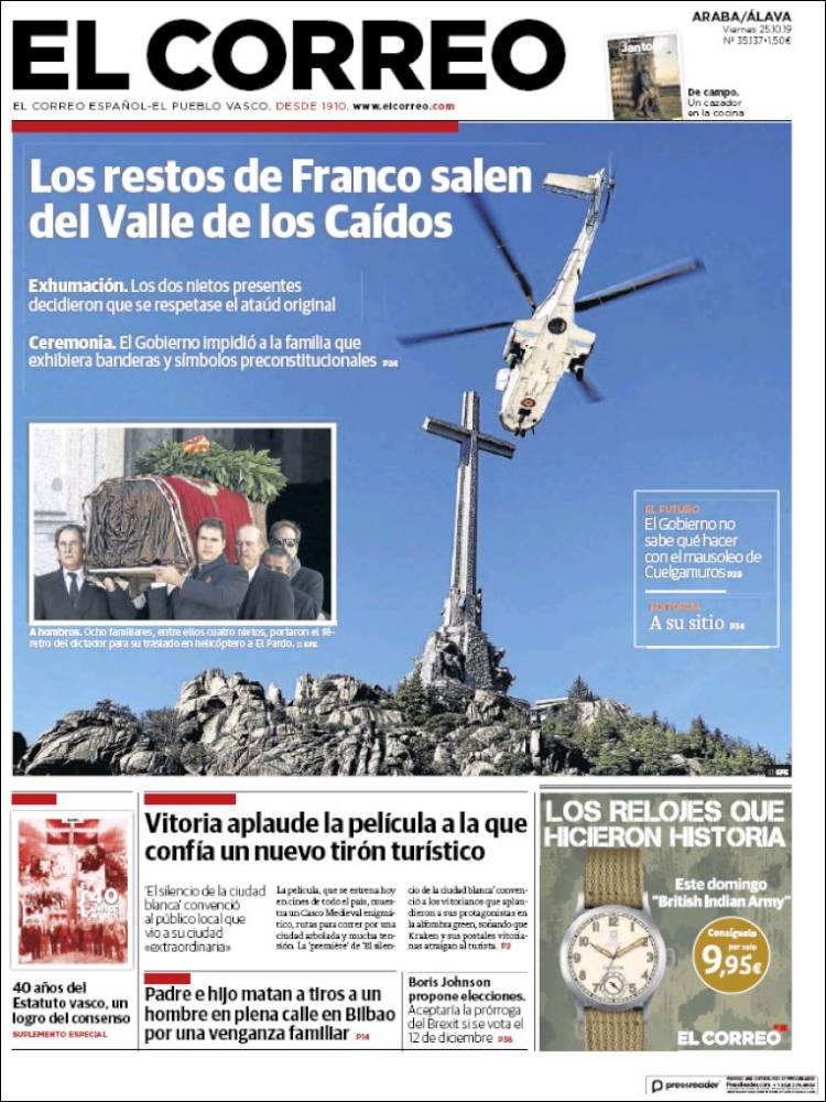 Portada de El Correo - Álava (España)