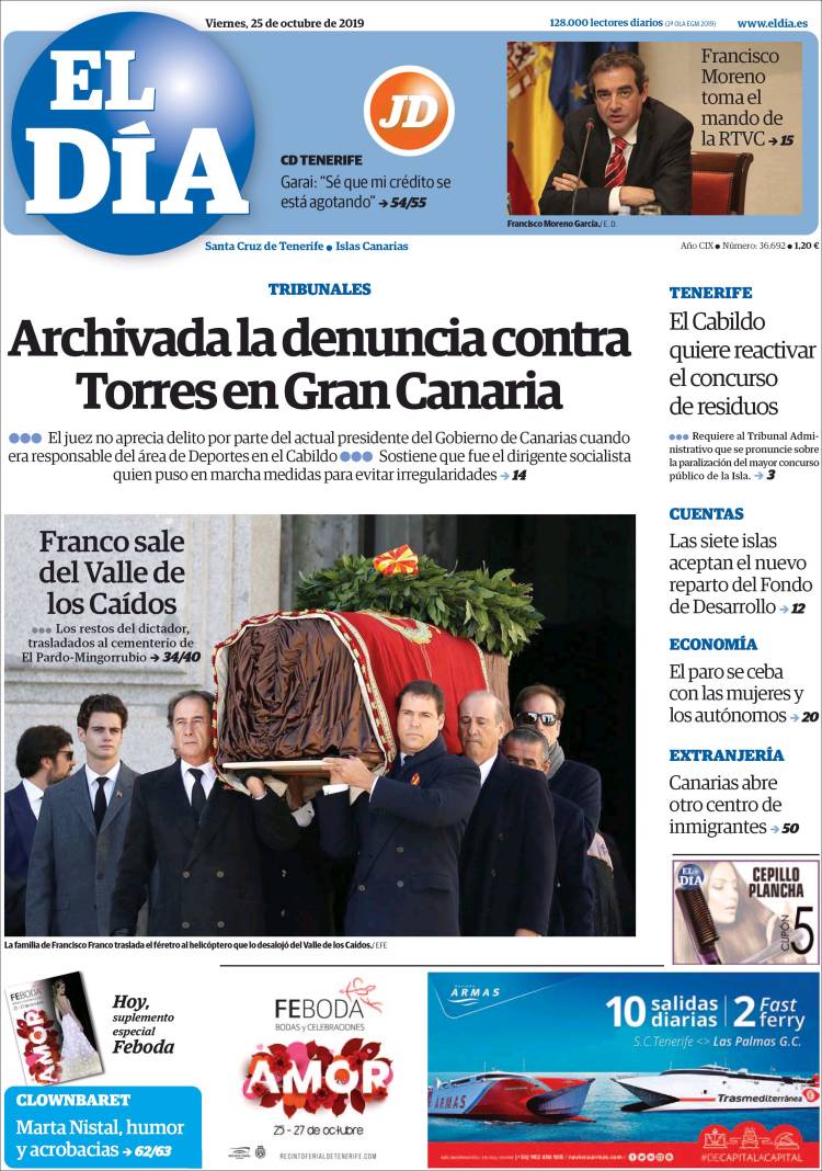 Portada de El Día (España)