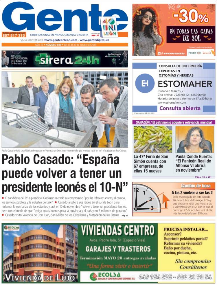 Portada de Gente en León (España)