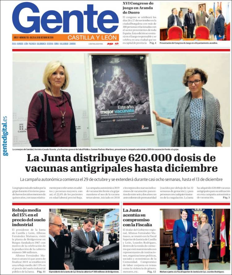 Portada de Gente en Palencia (España)