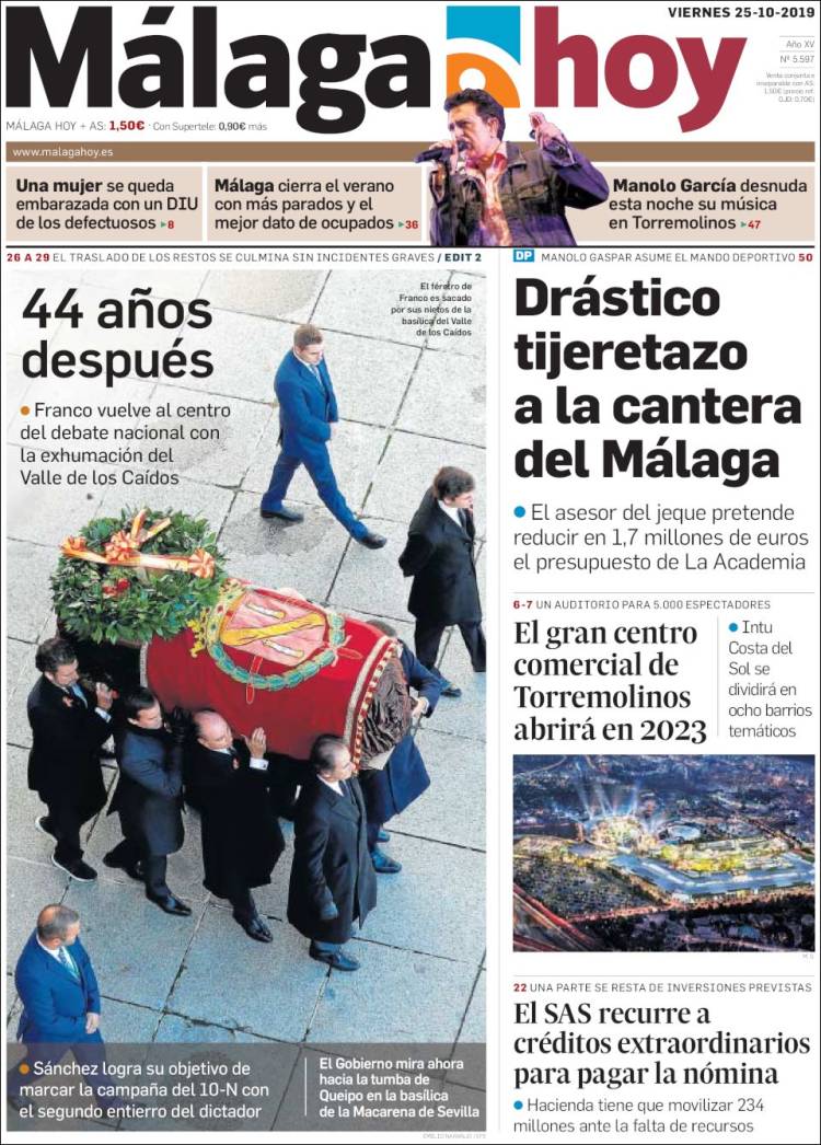 Portada de Málaga Hoy (España)