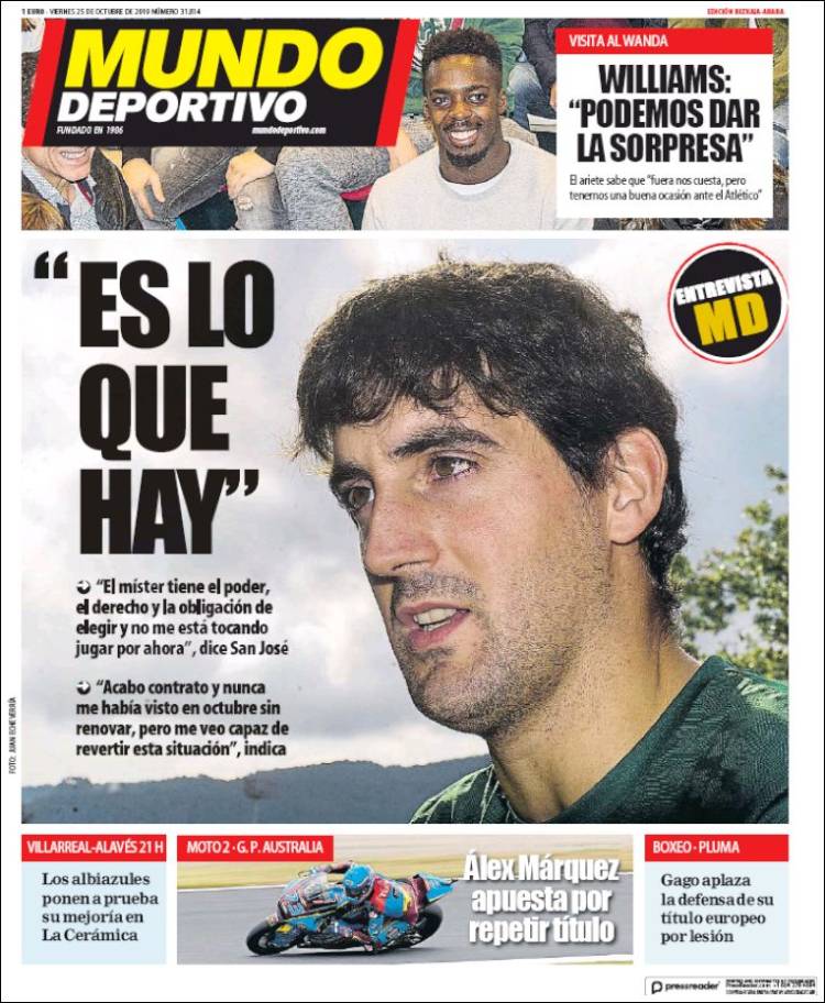 Portada de Mundo Deportivo Bizkaia (España)