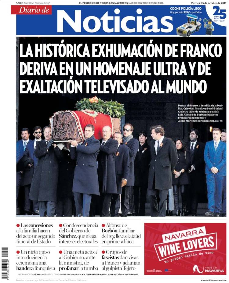 Portada de Noticias de Navarra (España)