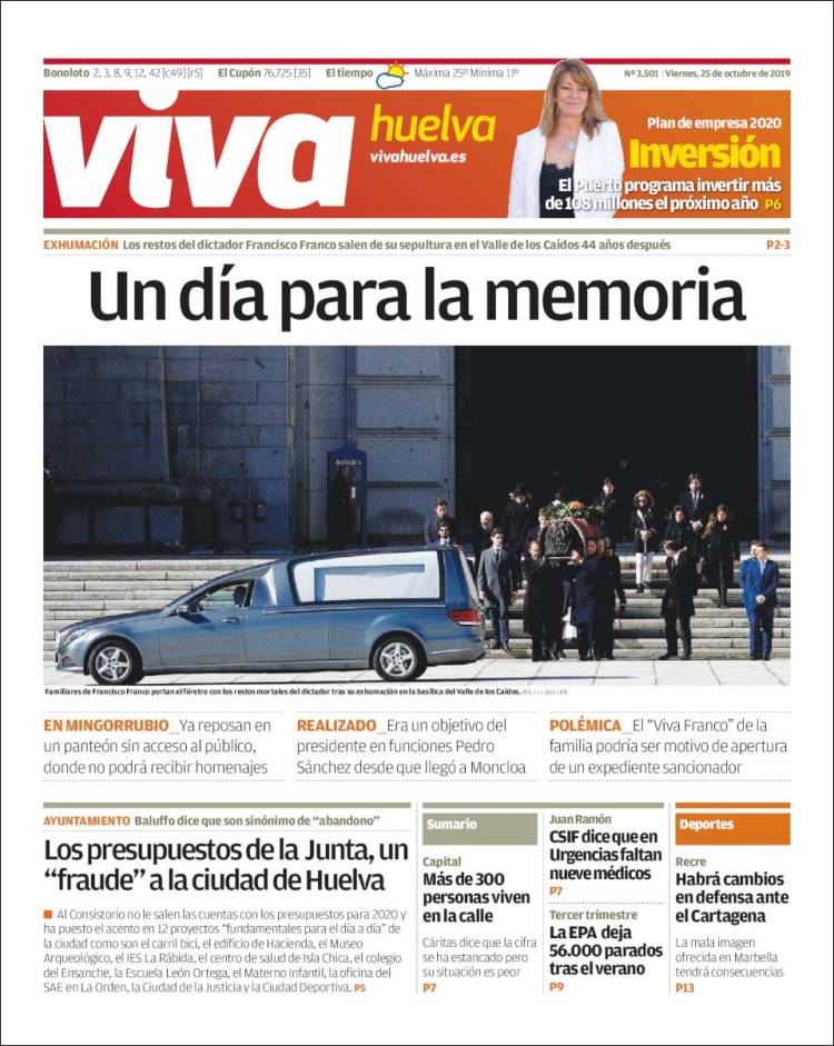 Portada de Viva Huelva (España)