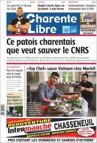 Portada de Charente Libre (Francia)
