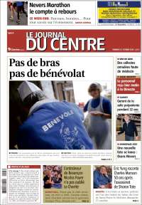 Portada de Le Journal du Centre (Francia)