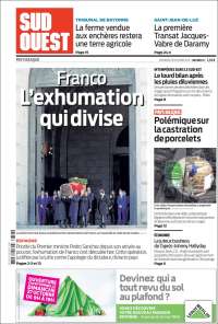 Portada de Sud Ouest (Francia)