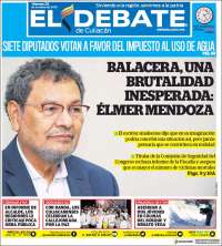 Portada de El Debate de Culiacán (México)