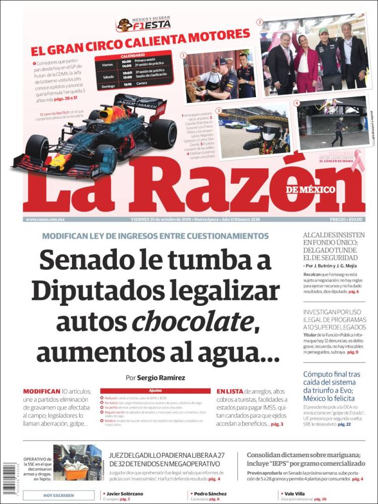 Portada de La Razón (México)