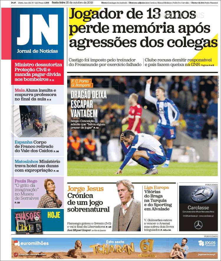 Portada de Jornal de Notícias (Portugal)