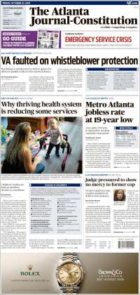 Portada de The Atlanta Journal-Constitution (USA)