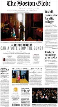 Portada de Boston Globe (USA)