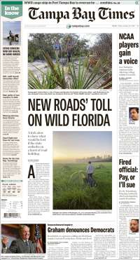 Portada de Tampa Bay Times (USA)