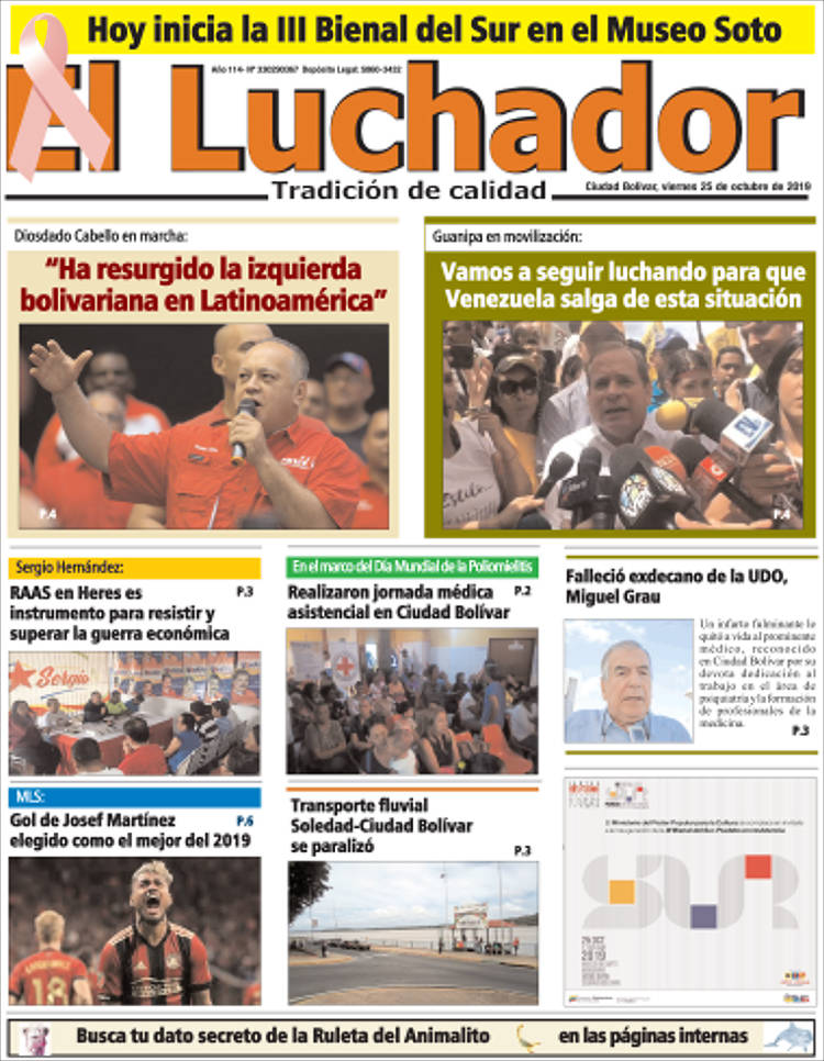 Portada de El Luchador (Venezuela)