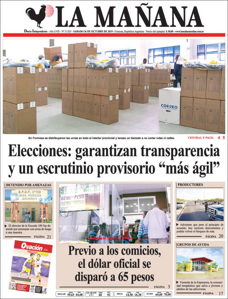 Portada de Diario La Mañana (Argentina)