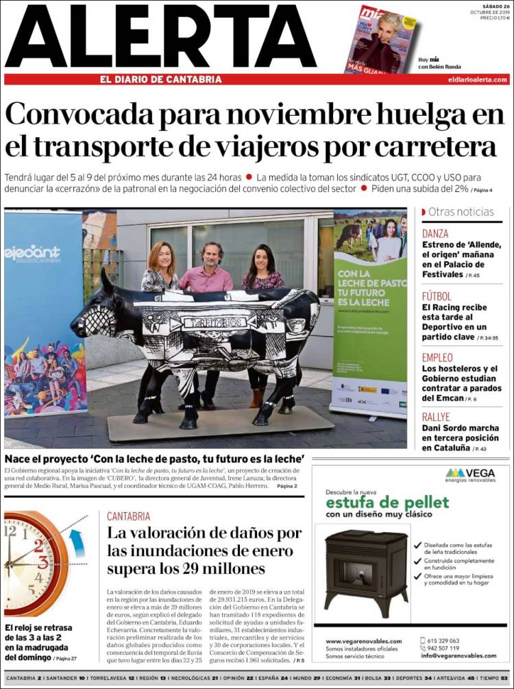 Portada de Alerta - El Diario de Cantabria (España)