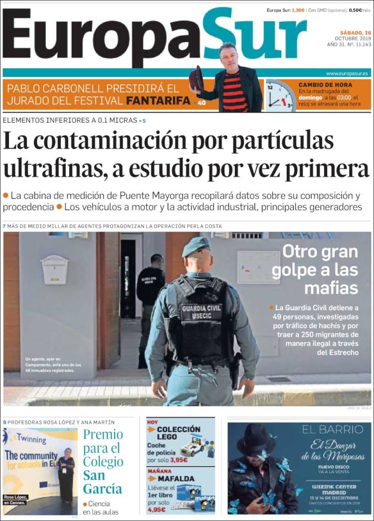 Portada de Europa Sur (España)