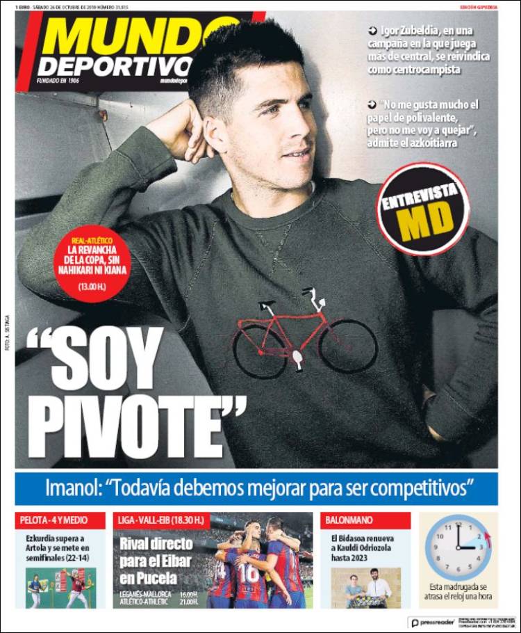 Portada de Mundo Deportivo Gipuzkoa (España)