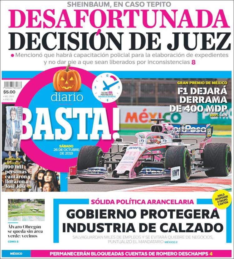 Portada de Diario Basta (M&eacute;xico)