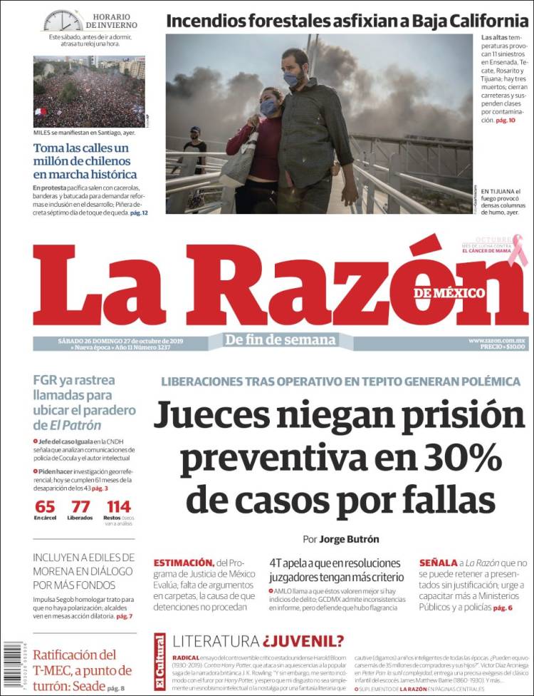 Portada de La Razón (M&eacute;xico)