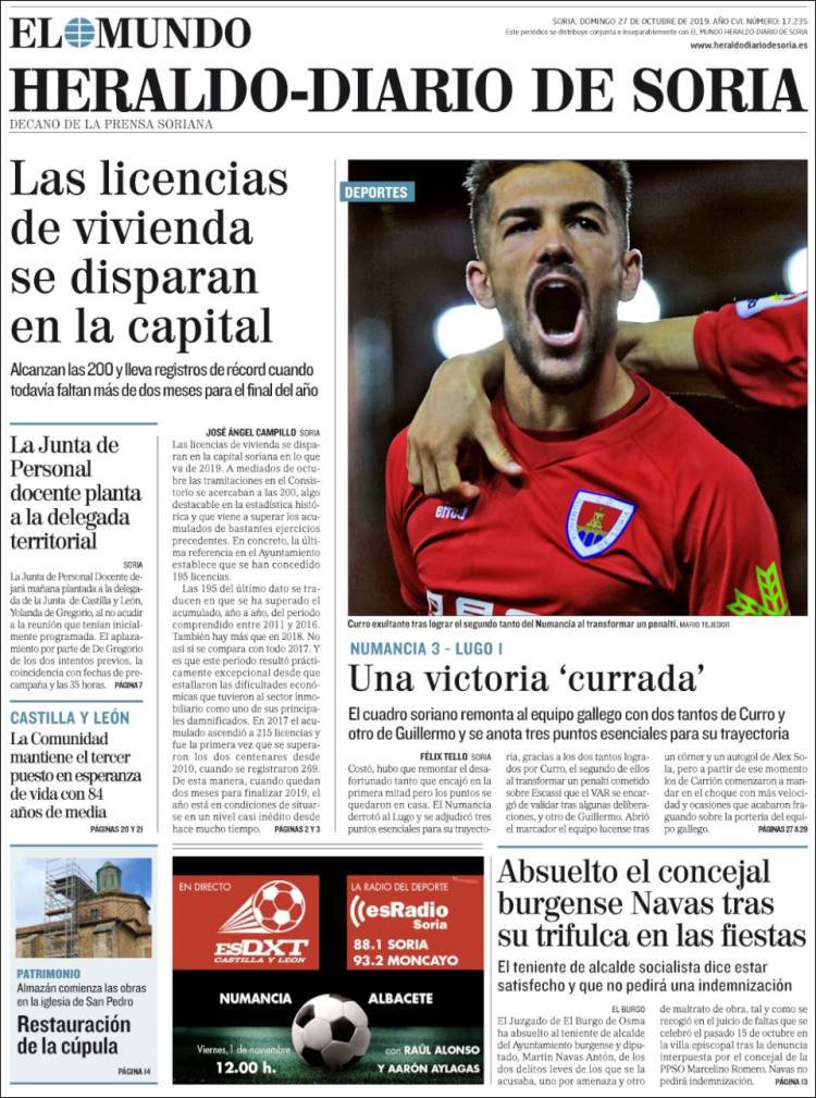 Portada de Diario de Soria (España)