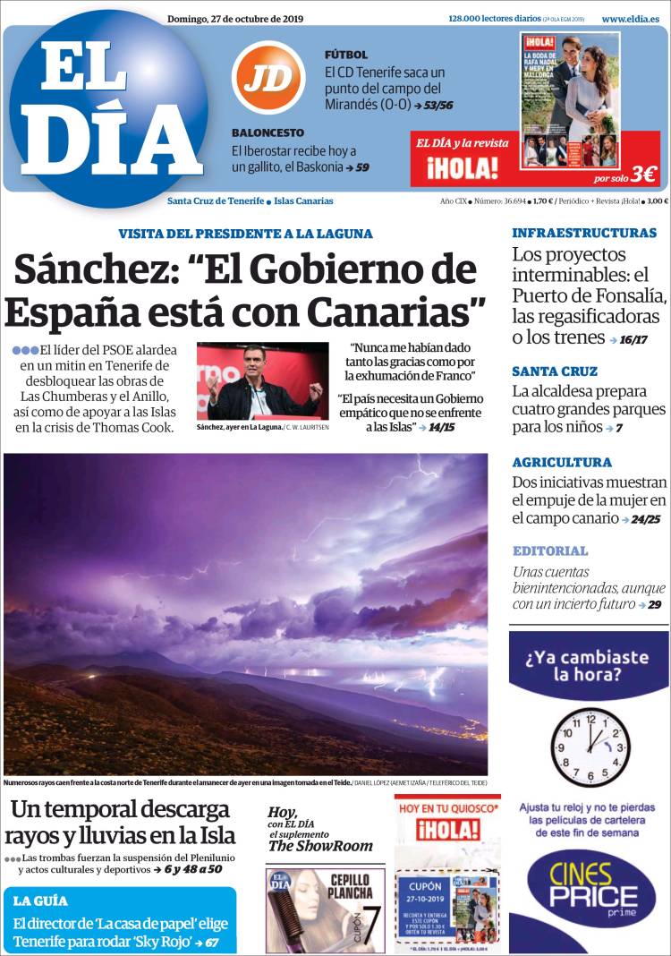 Portada de El Día (España)