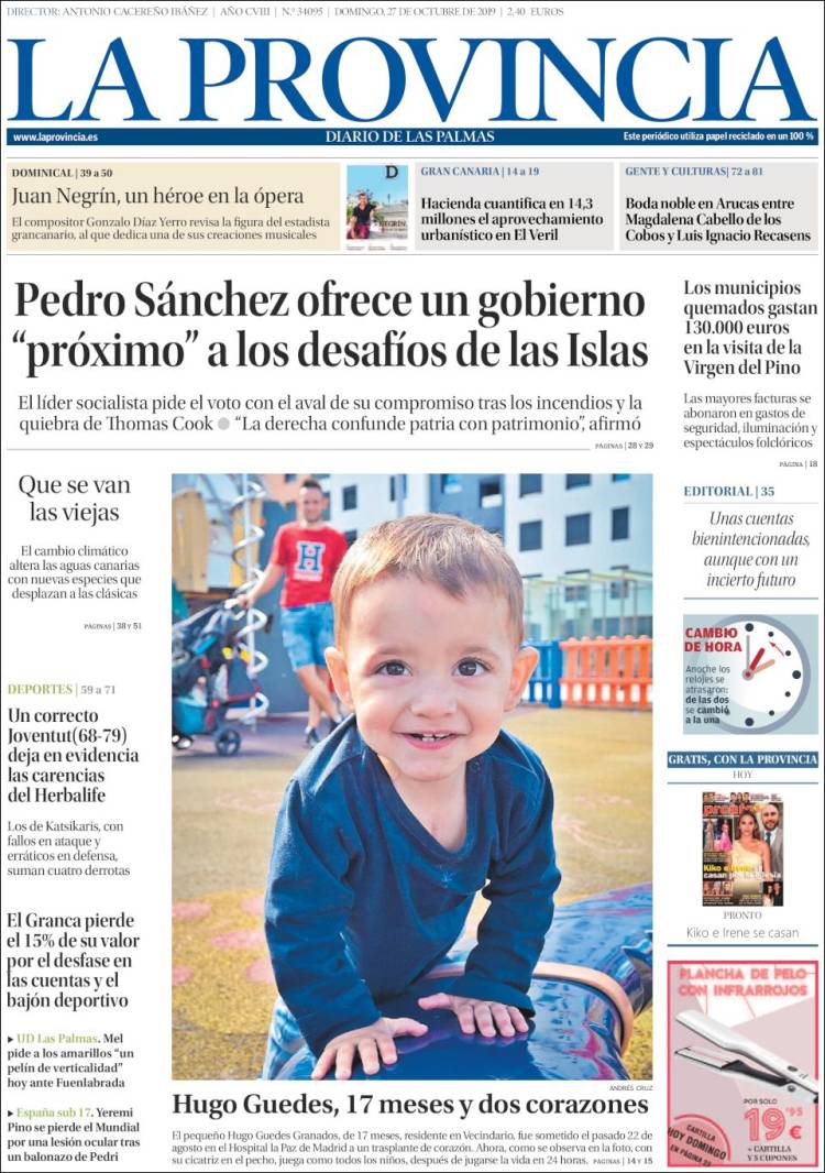 Portada de La Provincia (España)