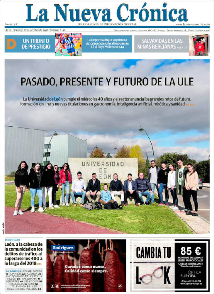 Portada de La Nueva Crónica (España)