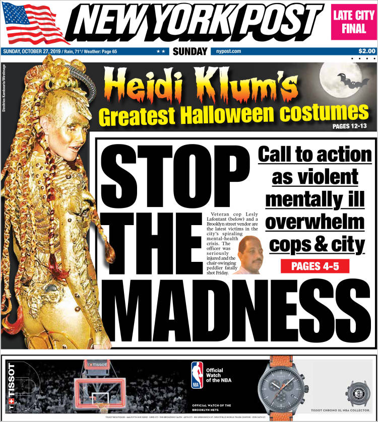 Portada de New York Post (USA)