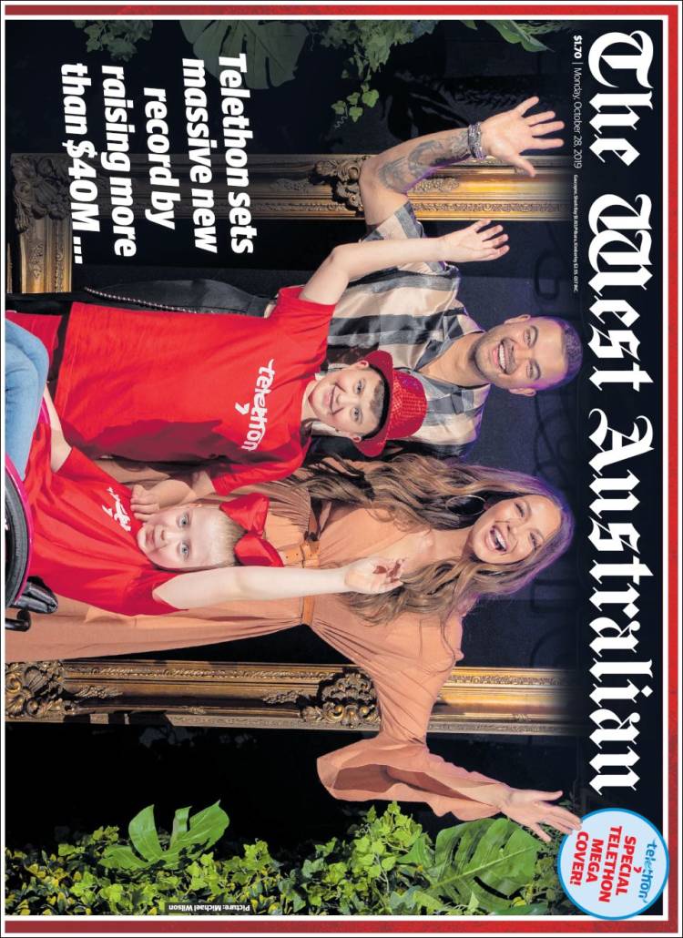 Portada de The West Australian (Australia)