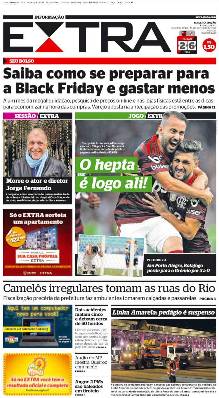 Portada de Extra (Brasil)