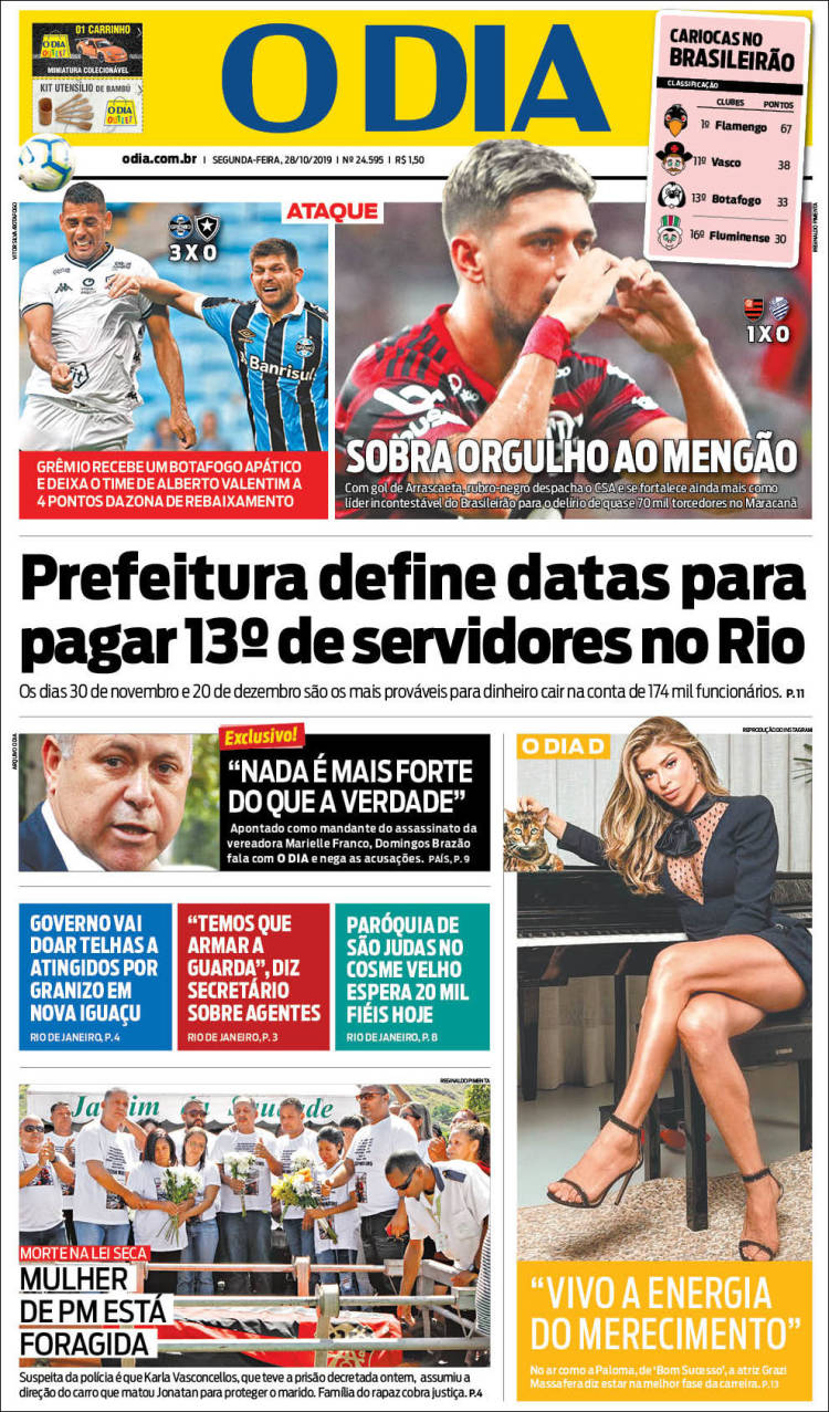 Portada de O Dia (Brasil)