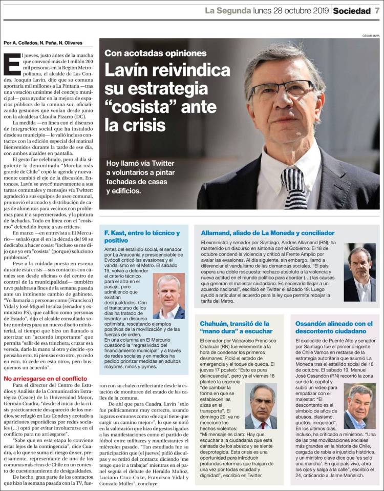 Portada de La Segunda (Chile)