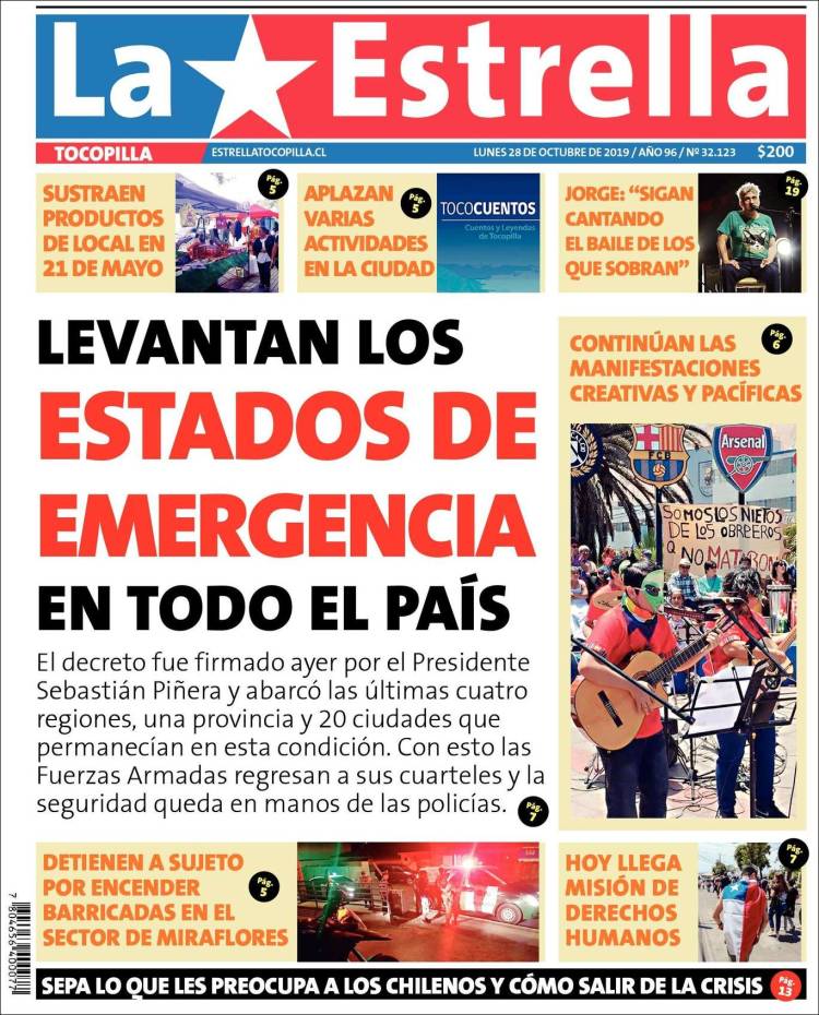 Portada de La Estrella de Tocopilla (Chile)