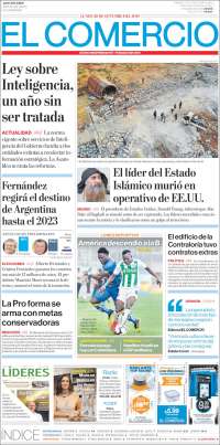 Portada de El Comercio (Ecuador)