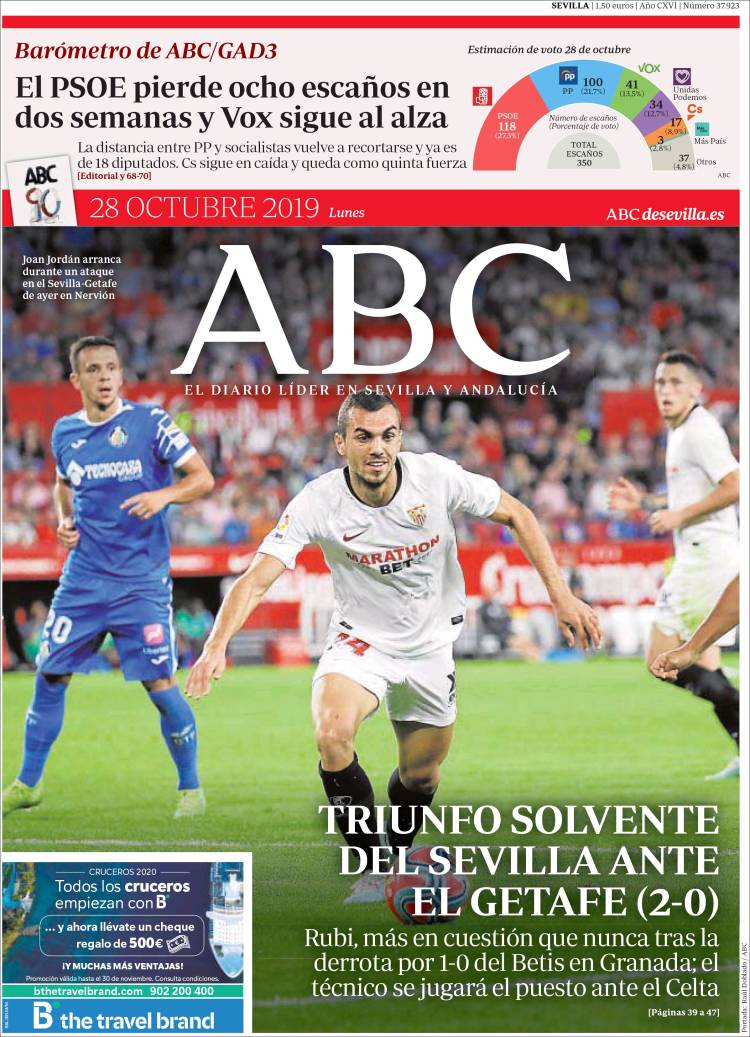 Portada de ABC - Sevilla (Espa&ntilde;a)