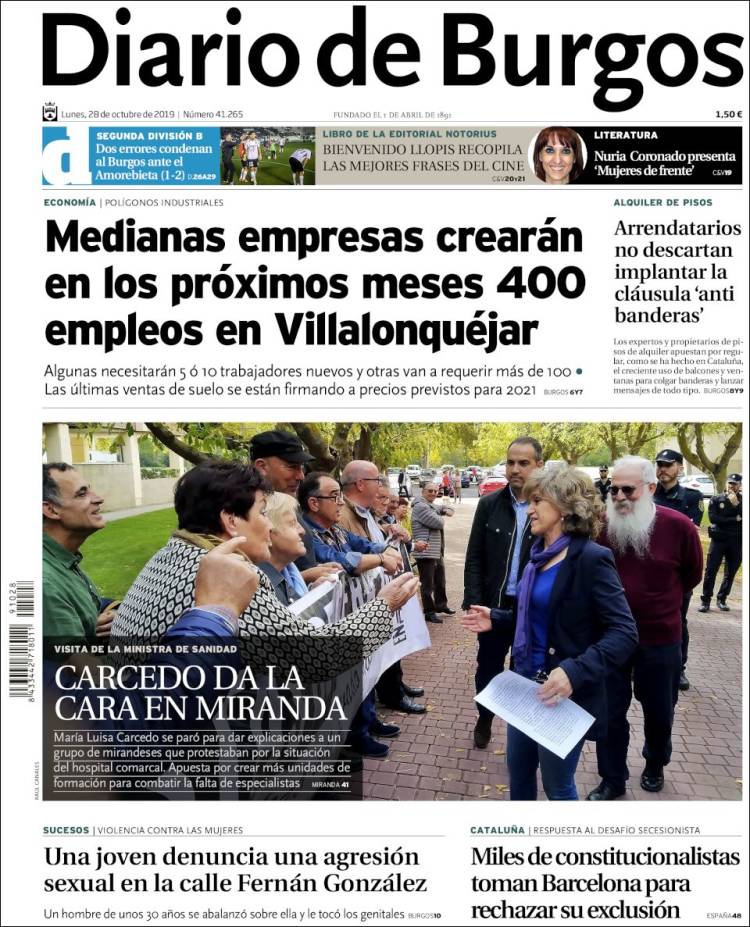 Portada de Diario de Burgos (Espa&ntilde;a)