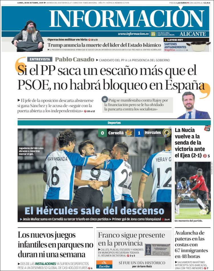 Portada de Diario Información (Espa&ntilde;a)