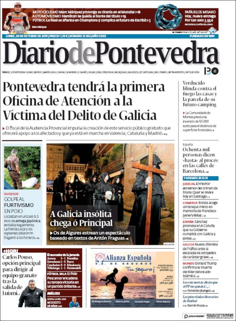 Portada de Diario de Pontevedra (Espa&ntilde;a)