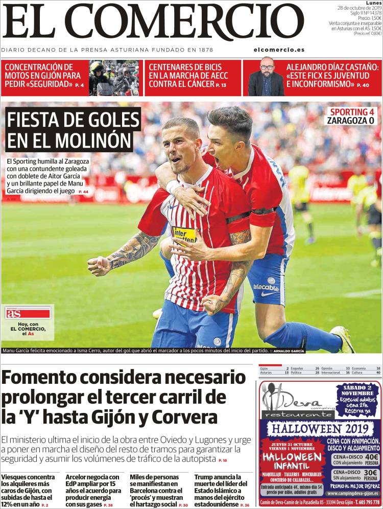 Portada de El Comercio - Gijón (Espa&ntilde;a)