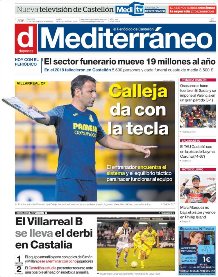 Portada de El Periódico Mediterraneo (Espa&ntilde;a)