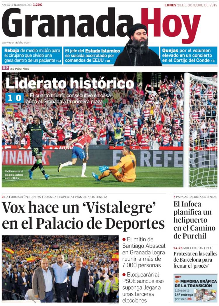 Portada de Granada Hoy (Espa&ntilde;a)