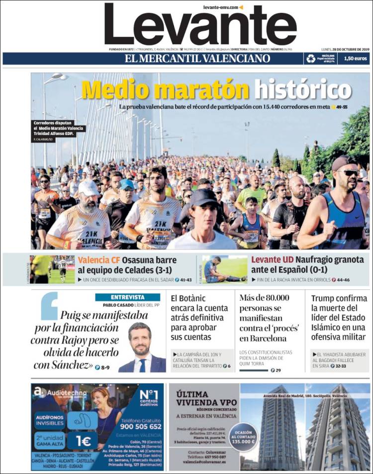 Portada de Levante (Espa&ntilde;a)