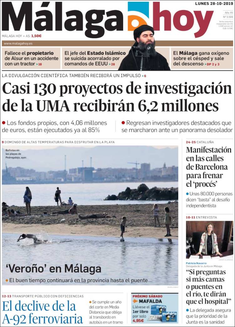 Portada de Málaga Hoy (Espa&ntilde;a)