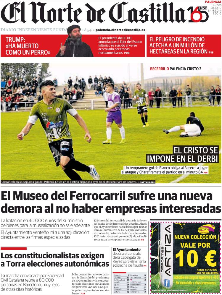 Portada de Norte de Castilla - Palencia (Espa&ntilde;a)