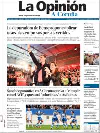 Portada de La Opinión de A Coruña (Espa&ntilde;a)