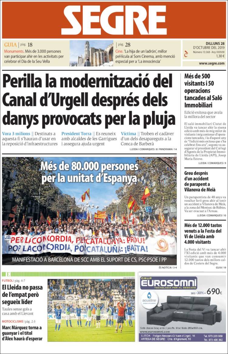 Portada de Segre (Espa&ntilde;a)